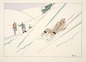 Traineau, aus Sports & Divertissements, veröffentlicht 1914 von Charles Martin