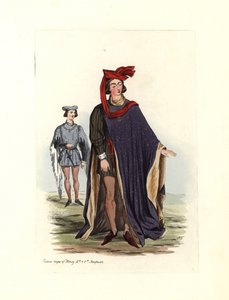 Typische männliche Kostüme zur Zeit von König Heinrich IV. und Heinrich V.