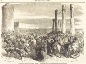 Die Austro-Preußischen Truppen betreten Hamburg ... [obere Hälfte] von Charles Maurand after Godefroy Durand
