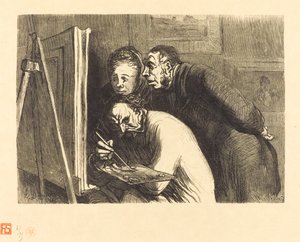 Maler und Bürger von Charles Maurand after Honoré Daumier