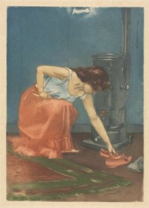 Die Pantoffeln (Farbradierung und Aquatinta)