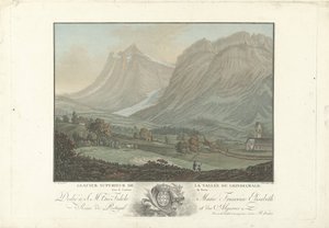 Gletscher im Tal von Grindelwald von Charles Melchior Descourtis