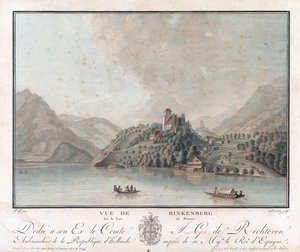 Ansicht von Rinkenberg am Brenzsee von Charles Melchior Descourtis