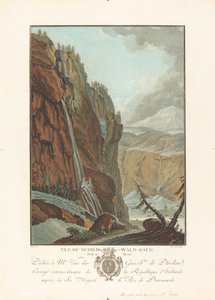 Ansicht des Schild-Wald-Bachs im Winter von Charles Melchior Descourtis