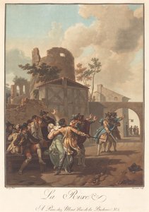 La Rixe (Die Schlägerei) von Charles Melchior Descourtis after Nicolas Antoine Taunay
