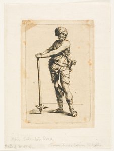 Ein Soldat stehend, Frontalansicht