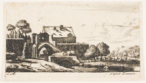 Eine Wassermühle in der Nähe von Saint-Denis