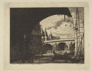Torweg, Pont Notre-Dame, Paris, aus 