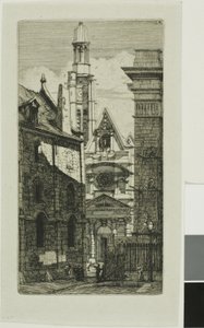 Kirche St. Etienne du Mont, Paris von Charles Meryon