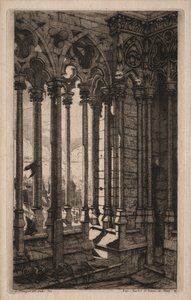 Radierungen von Paris: Die Galerie von Notre Dame, 1853