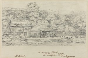 Indigene Speicher und Behausungen in Akaroa, Banks-Halbinsel