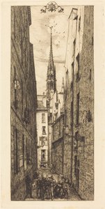 La Rue des Chantres, Paris von Charles Meryon
