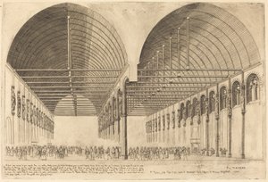 Die Wandelhalle im alten Justizpalast, Paris von Charles Meryon