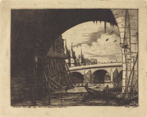 Der Bogen der Pont Notre-Dame, Paris