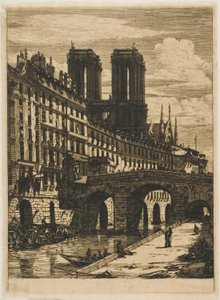 Le Petit Pont, Paris von Charles Meryon