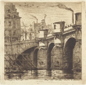 Le Pont Neuf, Paris von Charles Meryon