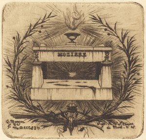 Das Grab von Molière, auf dem Père-Lachaise, Paris von Charles Meryon