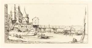 Passerelle du Pont-au-Change, Paris, nach dem Brand von 1621, 1860