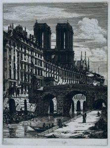 Petit Pont über die Seine in Paris