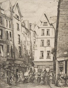 Rue Pirouette aux Halles, Paris, nach Laurence, 1860 von Charles Meryon