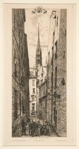 Rue des Chantres von Charles Meryon