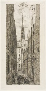 Rue des Chantres, Paris von Charles Meryon