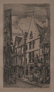 Rue des Toilés, Bourges von Charles Meryon