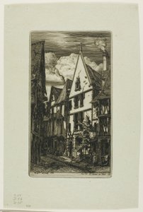 Rue des Toiles, Bourges von Charles Meryon