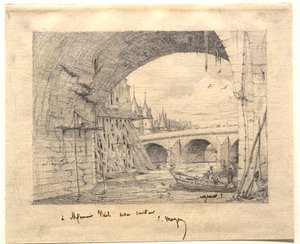 Studie für „Der Bogen der Pont Notre-Dame“ von Charles Meryon