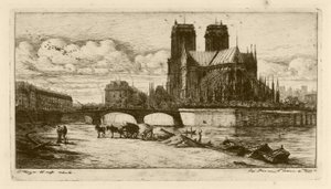 Die Apsis von Notre Dame, Paris von Charles Meryon
