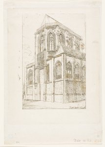 Die Apsis der Kirche St. Martin-sur-Renelle, Paris von Charles Meryon