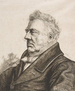 Der bretonische Archäologe Louis Jacques Marie Bizeul, nach einem Foto von Charles Meryon