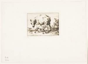 Das Mutterschaf mit zwei Lämmern von Charles Meryon