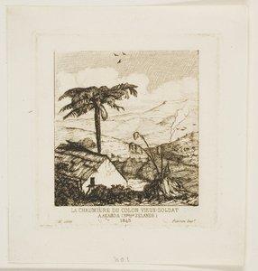 Das strohgedeckte Häuschen des alten Soldaten, Akaroa, 1845