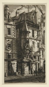 Haus mit einem Turm, rue de la Tixeranderie von Charles Meryon