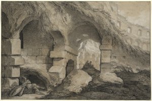 Das Innere des Kolosseums von Charles Michel Ange Challe