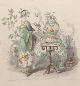 Tee & Kaffee, aus Les Fleurs Animées, 1847