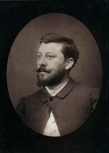 Album Artistique et Biographique, 6. Jahrgang, Salon 1885; Porträt des französischen Malers Morot Aimé (1850-1913) von Charles Michelez