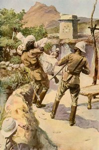 Roberts von einem Soldaten bei Bhagwana gerettet, 1901