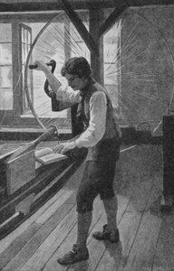 David Livingstone begann sein Arbeitsleben am Webstuhl von Charles Mills after Sheldon