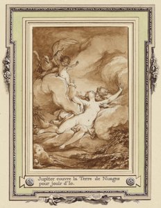 Jupiter bedeckt die Erde mit Wolken, um Io zu genießen von Charles Monnet