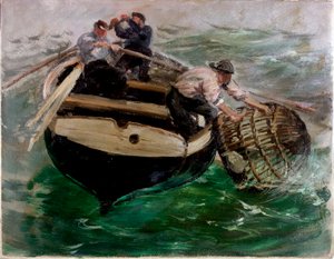 Einholen von Hummerkörben von Charles Napier Hemy