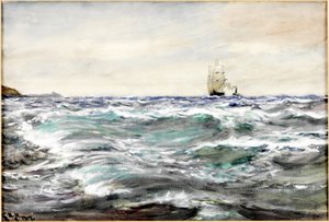 Raues Wasser auf der Bar von Charles Napier Hemy