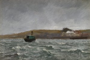Meereslandschaft mit Schlepper