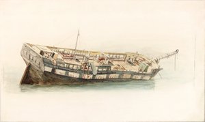 Wrack eines Kriegsschiffs von Charles Napier Hemy