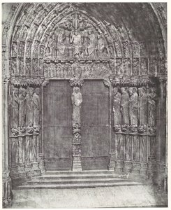[Kathedrale von Chartres, Mittelportal des südlichen Querhauses; Das Jüngste Gericht] von Charles Nègre