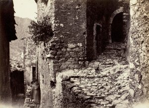 Eine Straße in Sainte-Agnès bei Roquebrune