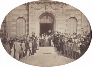 Kaiserliches Asyl von Vincennes: der 15. August, der Gruß an den Kaiser, 1859 von Charles Nègre