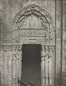 Kathedrale von Chartres: Rechte Tür des Königlichen Portals mit Unserer Lieben Frau von Chartres, 1857