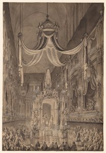 Begräbnis von Marie-Thérèse von Spanien, Dauphine von Frankreich, in der Kirche Notre Dame, Paris, am 24. November 1746